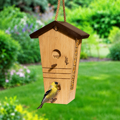 The "Sustainable Sustenance" Bamboo Bird Feeder