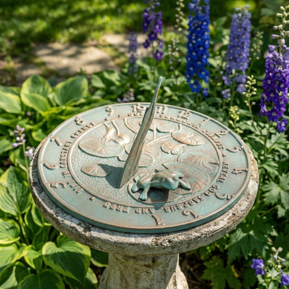 The Frog Artisan Anchor | 12" Hand-Cast Aluminum Garden Sundial | Whitehall