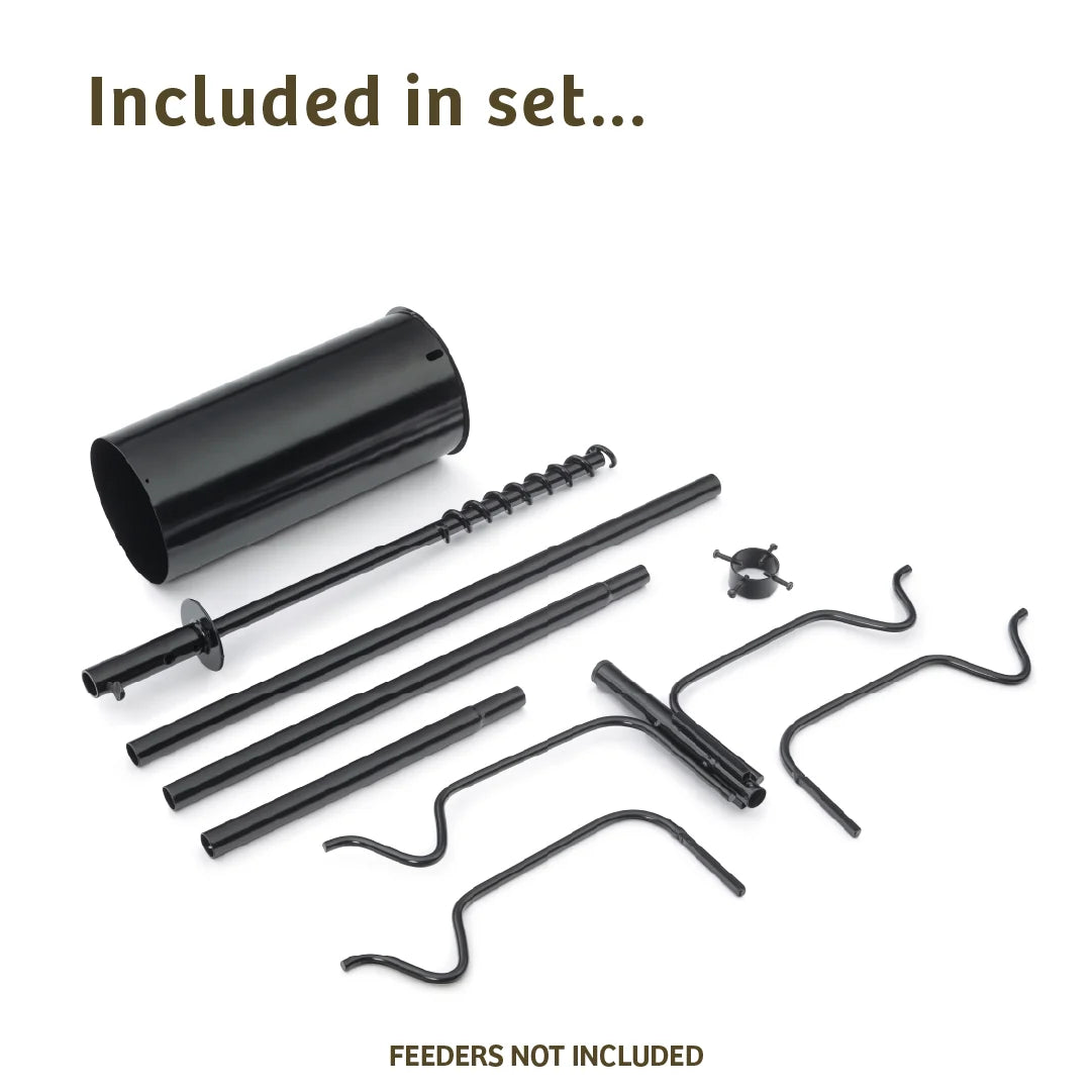 The 'Dinner Menu' Squirrel-Proof Feeder Pole Set