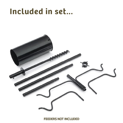 The 'Dinner Menu' Squirrel-Proof Feeder Pole Set
