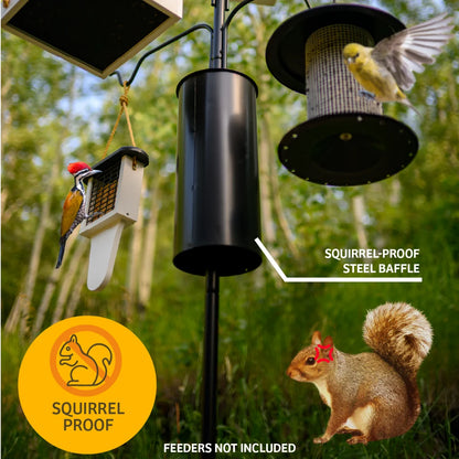 The 'Dinner Menu' Squirrel-Proof Feeder Pole Set