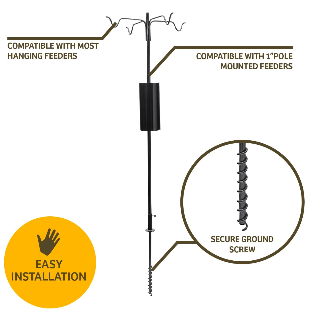 The 'Dinner Menu' Squirrel-Proof Feeder Pole Set