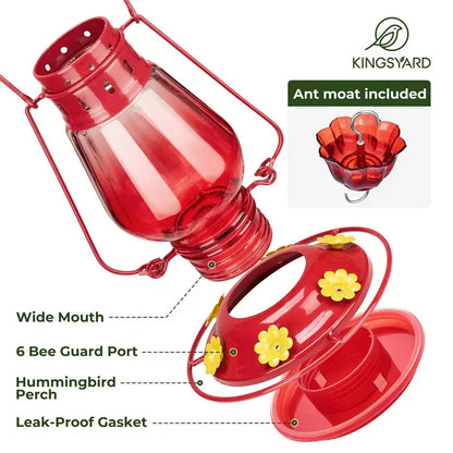 The 'Six-Bar' Ant-Proof Glass Hummingbird Feeder Kit