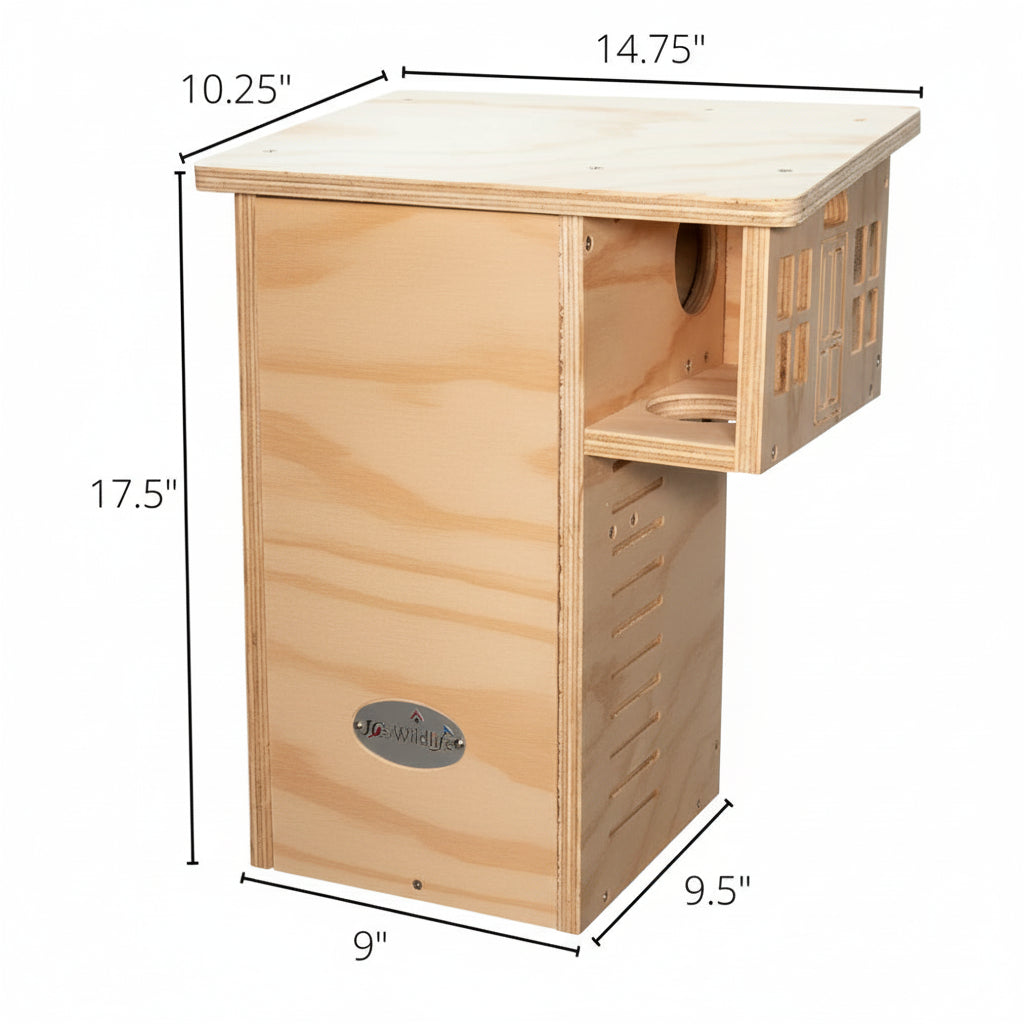 The "Apex Arbor" Sentry | Baffle-Protected Squirrel Nesting Box | JCS Wildlife