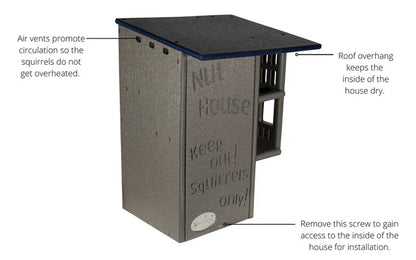 The "Poly-Summit" Nut House Citadel | Heavy-Duty Poly Squirrel Nesting Box | JCS Wildlife