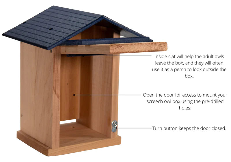 The "Nocturnal Nursery" Owl House | Cedar & Poly Nesting Box | JCS Wildlife