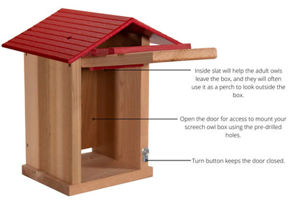 The "Nocturnal Nursery" Owl House | Cedar & Poly Nesting Box | JCS Wildlife