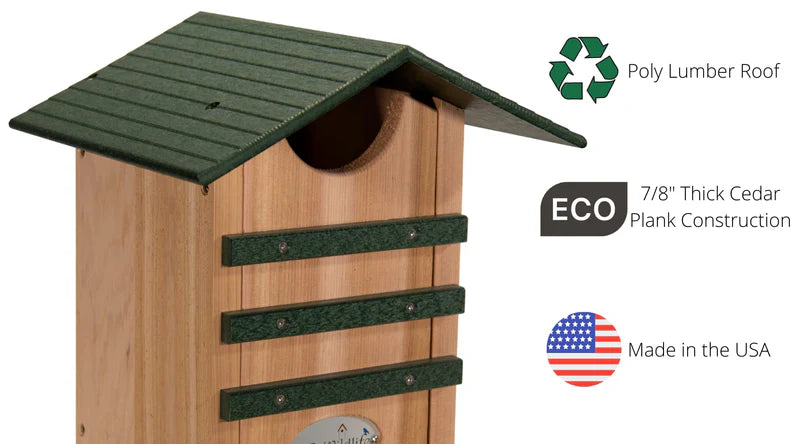 The "Nocturnal Nursery" Owl House | Cedar & Poly Nesting Box | JCS Wildlife