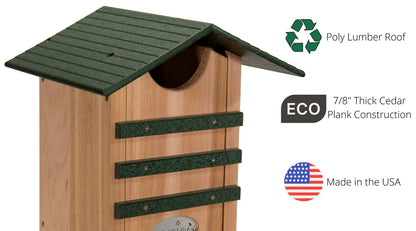 The "Nocturnal Nursery" Owl House | Cedar & Poly Nesting Box | JCS Wildlife