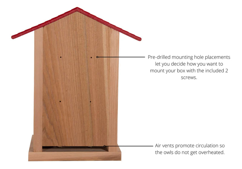 The "Nocturnal Nursery" Owl House | Cedar & Poly Nesting Box | JCS Wildlife
