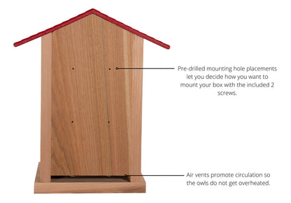 The "Nocturnal Nursery" Owl House | Cedar & Poly Nesting Box | JCS Wildlife