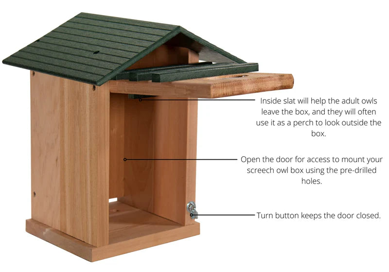 The "Nocturnal Nursery" Owl House | Cedar & Poly Nesting Box | JCS Wildlife