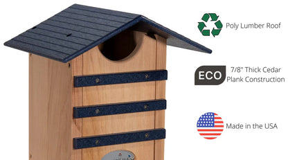 The "Nocturnal Nursery" Owl House | Cedar & Poly Nesting Box | JCS Wildlife