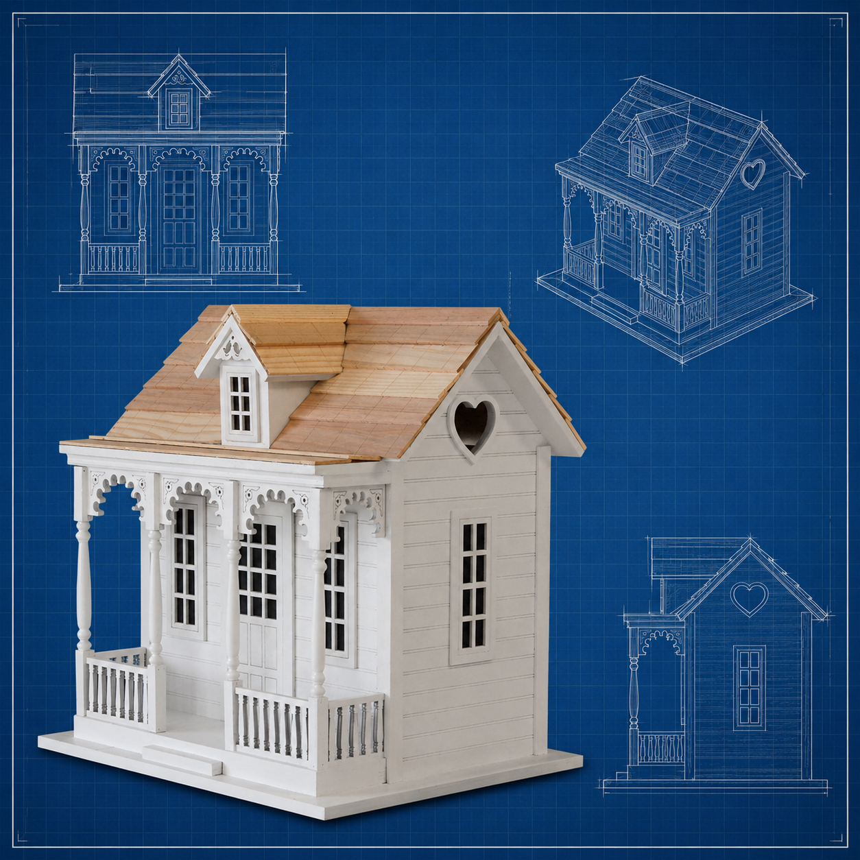 The “Gabled Grandeur” Cottage Birdhouse