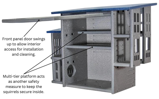 The "Poly-Summit" Nutty Mansion | Multi-Tiered Dual-Chamber Squirrel Habitat | JCS Wildlife