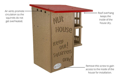 The "Poly-Summit" Nut House Citadel | Heavy-Duty Poly Squirrel Nesting Box | JCS Wildlife