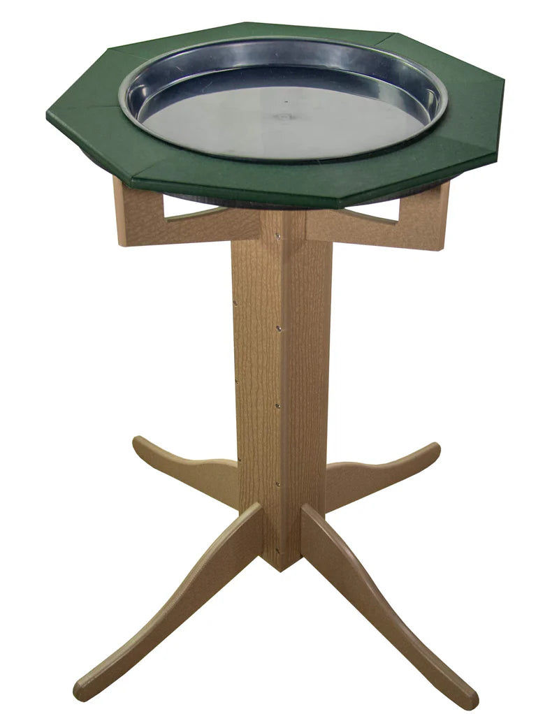 The 'Aqua-gon' Pedestal Bird Bath | 33-Inch Poly Bird Waterer