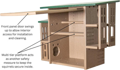 The "Poly-Summit" Nutty Mansion | Multi-Tiered Dual-Chamber Squirrel Habitat | JCS Wildlife