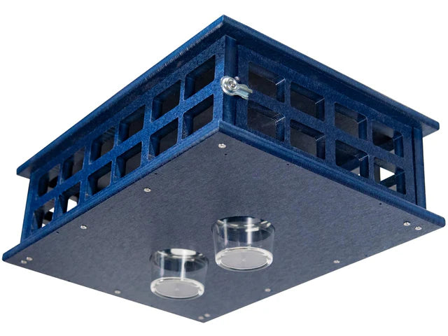 The 'Sky Diner' Deluxe Caged Platform Bluebird Feeder | JCS Wildlife Recycled Poly-Lumber Mealworm Feeder