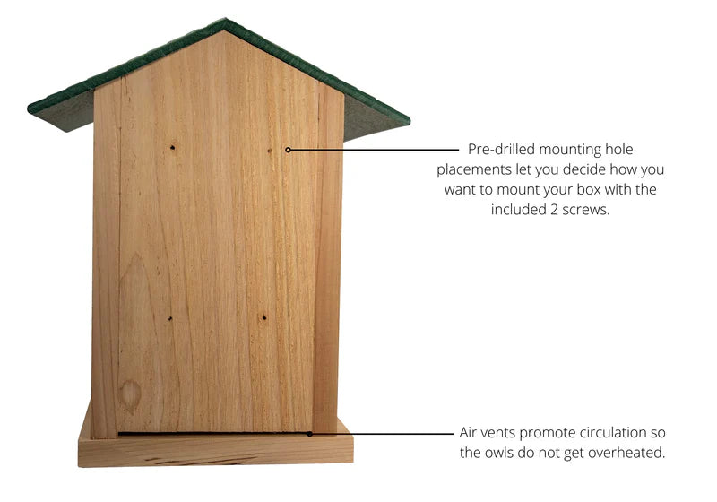 The "Nocturnal Nursery" Owl House | Cedar & Poly Nesting Box | JCS Wildlife
