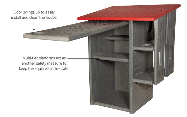 The "Poly-Summit" Nut House Citadel | Heavy-Duty Poly Squirrel Nesting Box | JCS Wildlife