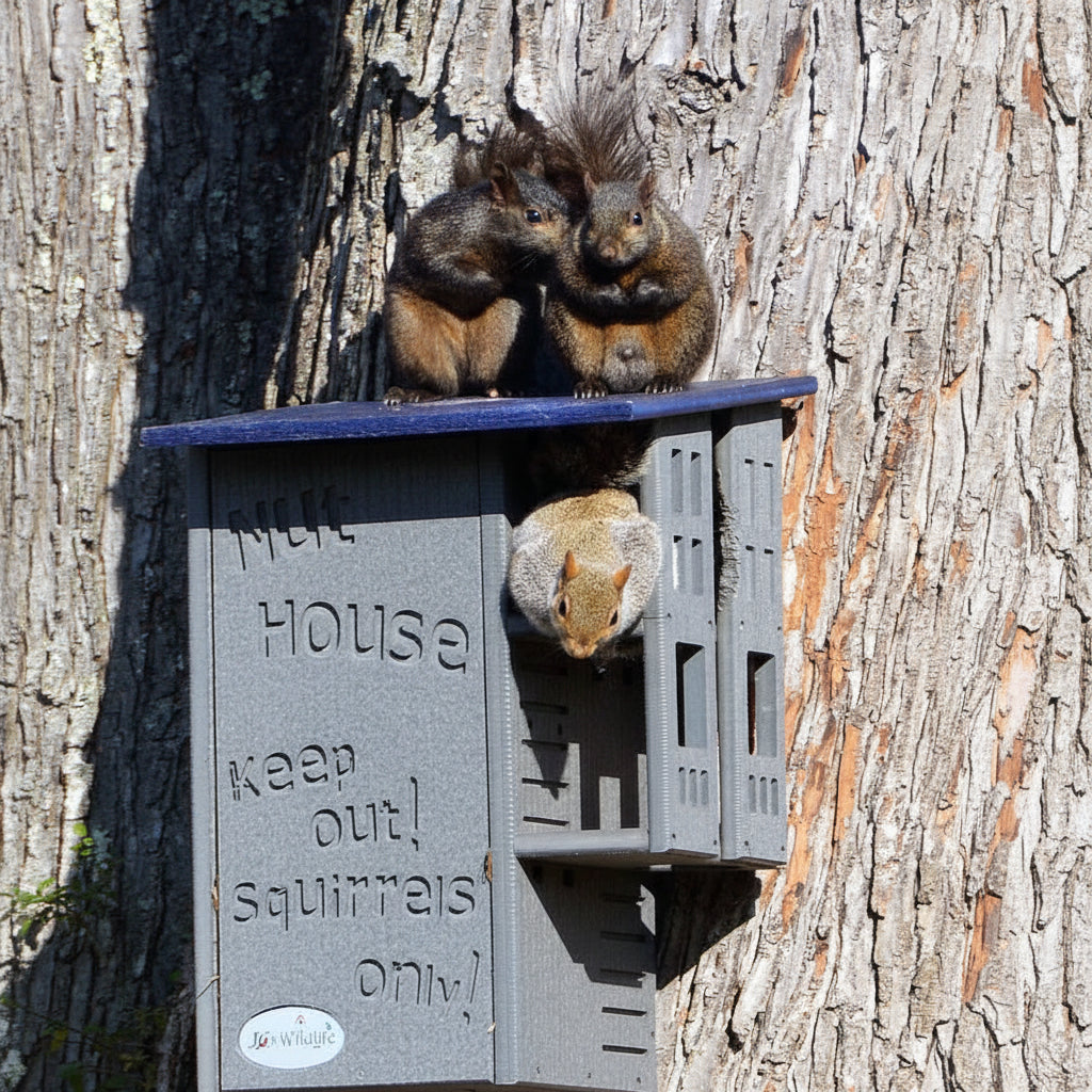 The "Poly-Summit" Nut House Citadel | Heavy-Duty Poly Squirrel Nesting Box | JCS Wildlife