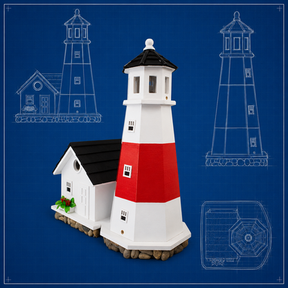 The “Grand Harbor Guardian” Lighthouse Birdhouse