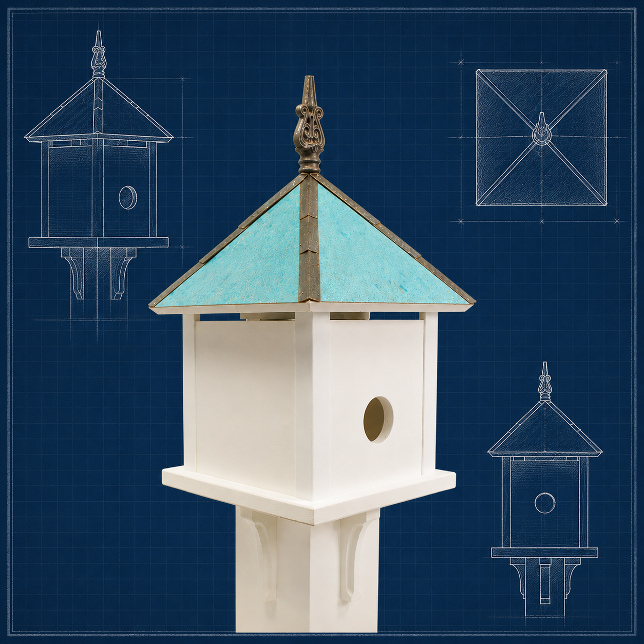 The ‘Villa de Verdigris’ Bluebird House