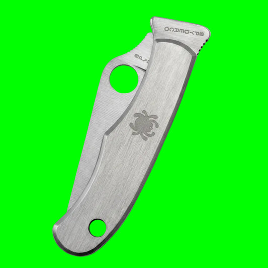 Spyderco Bug® Stainless Folding Knife | C133P | 3Cr13 Steel | Stainless Handle | Keychain & Gift Instrument