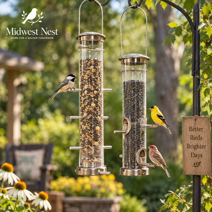The "Nickel Nurturer" Tube Bird Feeder Curated Set