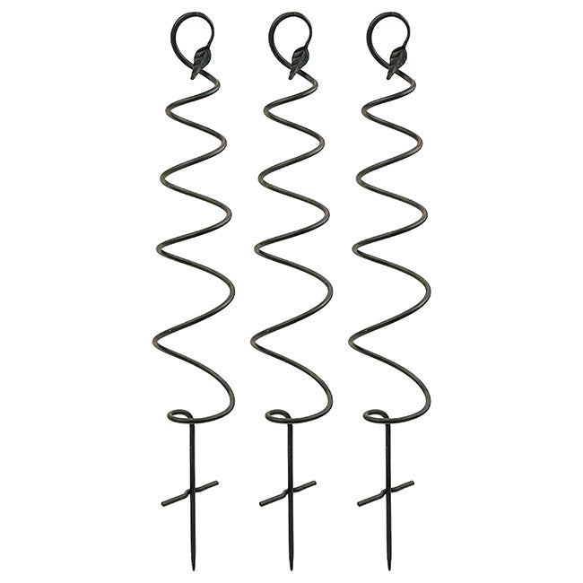 The 'Twist & Sprout' Spiral Garden Trellis | Achla Designs Black Wrought Iron Spiral Trellis Set of 3