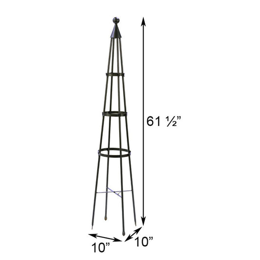 The 'Spire & Climb' Garden Obelisk | Achla Designs Graphite Metal Trellis