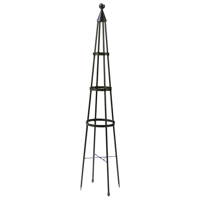 The 'Spire & Climb' Garden Obelisk | Achla Designs Graphite Metal Trellis