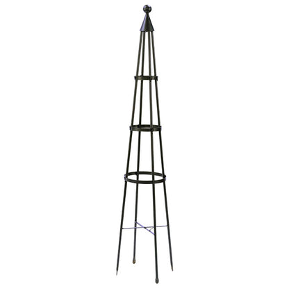 The 'Spire & Climb' Garden Obelisk | Achla Designs Graphite Metal Trellis