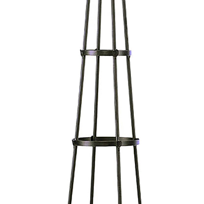The 'Grand Spire' Garden Obelisk | Achla Designs Gray Metal Climbing Plant Trellis