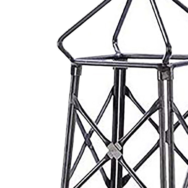 The 'Iron Spire' Lattice Obelisk | Achla Designs Graphite Wrought Iron Garden Trellis