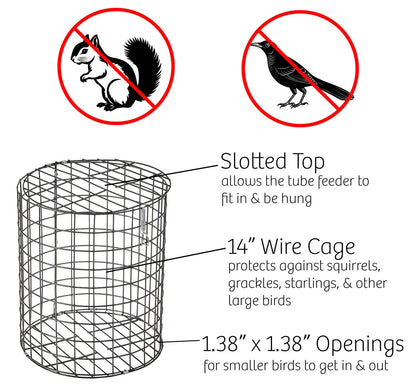 The "Aegis-150" Caged Bird Feeder | 14-Inch Sanctuary Exclusion Station | Brome
