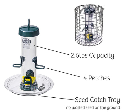 The "Aegis-150" Caged Bird Feeder | 14-Inch Sanctuary Exclusion Station | Brome