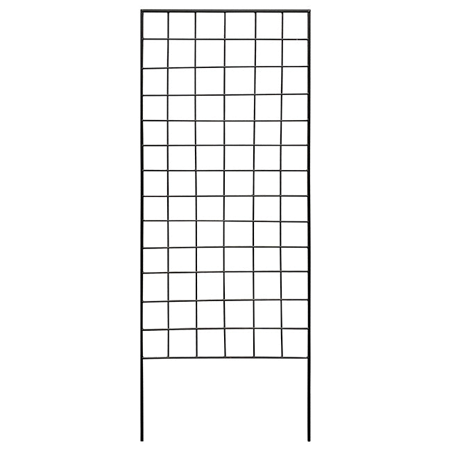 The 'Grow Grid' Narrow Screen Trellis | American GardenWorks 64.25" Matte Black Steel Garden Trellis