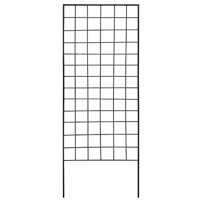 The 'Grow Grid' Narrow Screen Trellis | American GardenWorks 64.25" Matte Black Steel Garden Trellis
