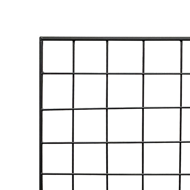 The 'Grow Grid' Narrow Screen Trellis | American GardenWorks 64.25" Matte Black Steel Garden Trellis
