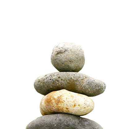 The 'Apex' Seven-Stone River Cairn | 10" Natural Stacking Stones Garden Art