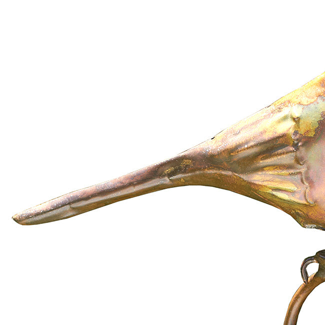 The Sentry Hand-Finished Copper Avian Accent | 33" Metal Bird Garden Stake | Ancient Graffiti