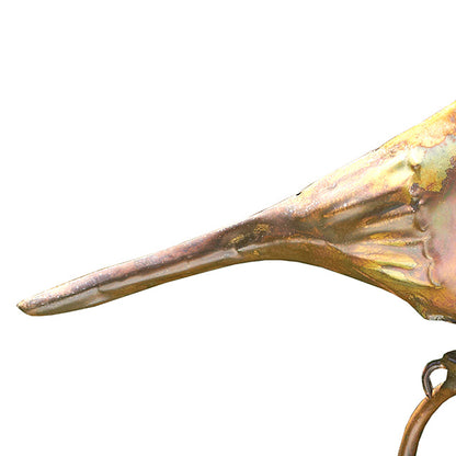 The Sentry Hand-Finished Copper Avian Accent | 33" Metal Bird Garden Stake | Ancient Graffiti