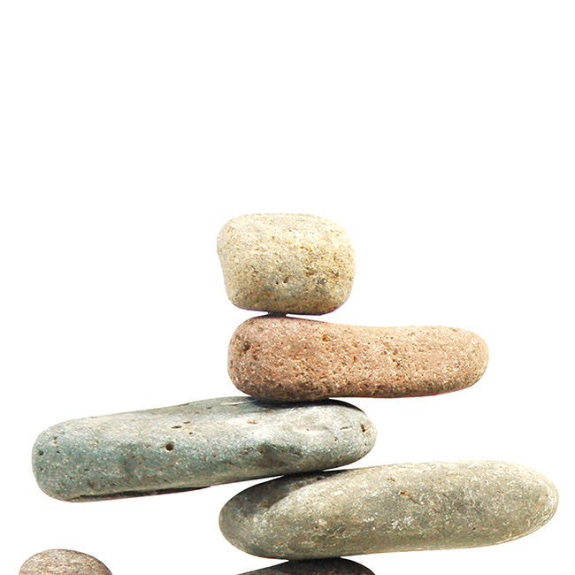 The Equilibrium Eight-Stone River Cairn | 14" Large Natural Stacking Stones Garden Art | Ancient Graffiti