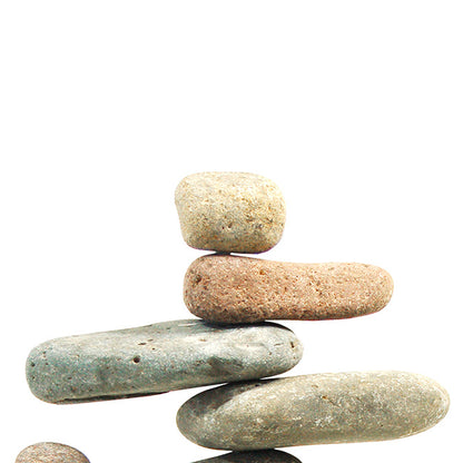 The Equilibrium Eight-Stone River Cairn | 14" Large Natural Stacking Stones Garden Art | Ancient Graffiti