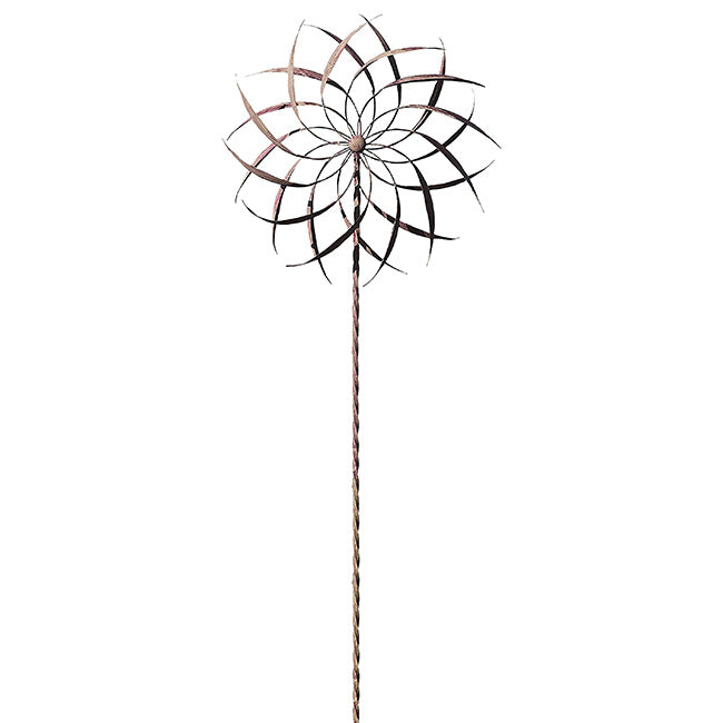 The Starburst Kinetic Foundation | 75" Steel Pinwheel Wind Spinner | Ancient Graffiti