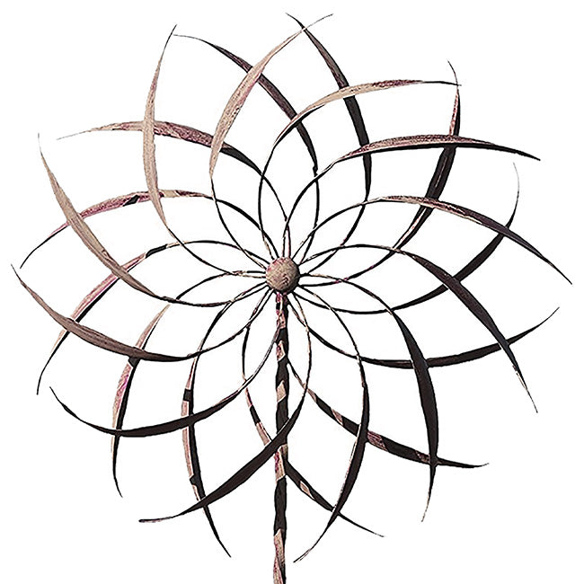 The Starburst Kinetic Foundation | 75" Steel Pinwheel Wind Spinner | Ancient Graffiti