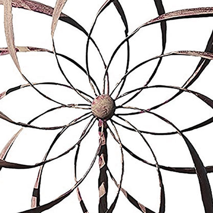 The Starburst Kinetic Foundation | 75" Steel Pinwheel Wind Spinner | Ancient Graffiti