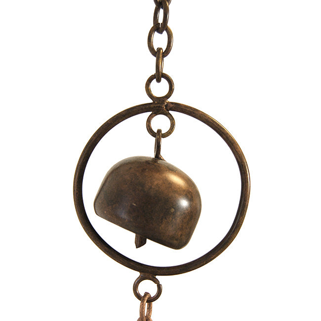 The Calla Lily Zantedeschia Spire | 98" Flamed Copper Floral Rain Chain | Ancient Graffiti